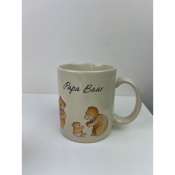 Vintage 80s Hallmark Papa Bear Baby Bear Mama Bear Coffee Mugs Cups Set of 3 - Picture 3 of 5
